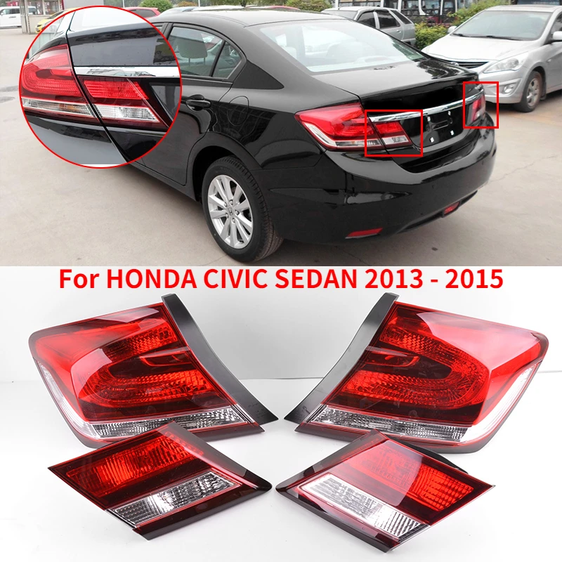 

Задний фонарь Kamshing для HONDA CIVIC SEDAN LX HF EX EXL SI 2013 2014 2015, задний фонарь, задсветильник фонарь, 4 шт.
