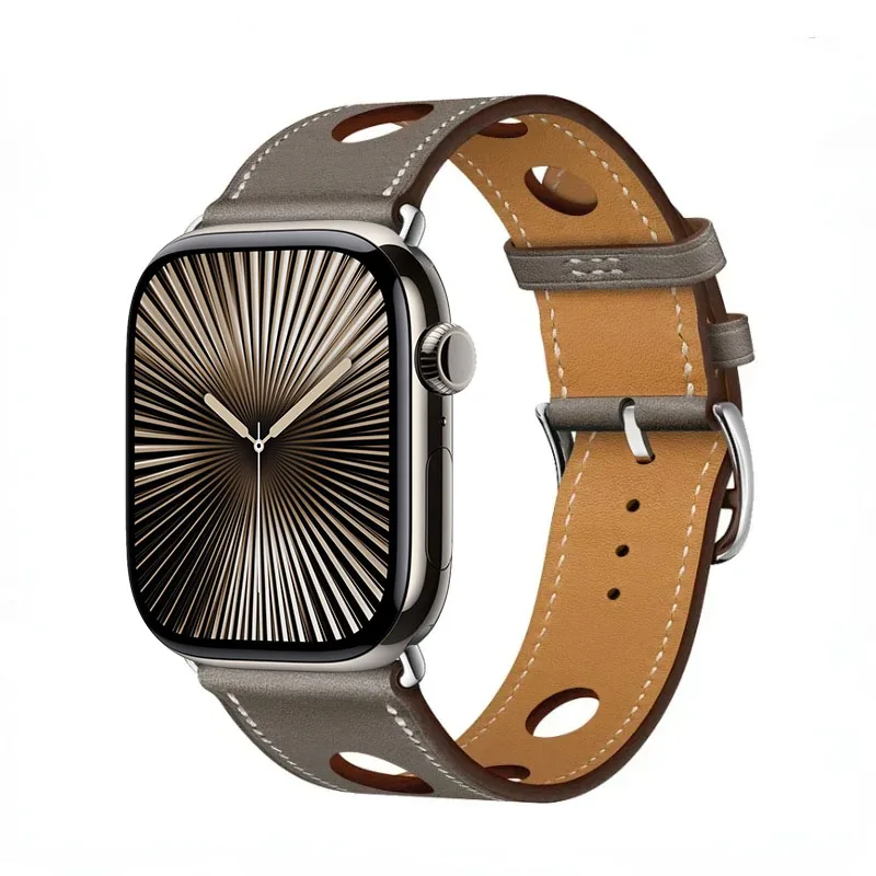 Elegant Leather Strap for Apple Watch - Business Bracelet Edition