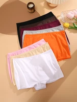 FINETOO 3 pièces femmes coton Boyshort culottes respirant taille basse couleurs unies sous-vêtements femme sport décontracté boxeurs caleçons 3
