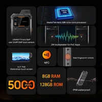 UNIWA W999 ATEX Waterproof Smartphones Walkie Talkie Helio G99 Octa Core 8GB+128GB 6.3Inch FHD 5000mAh Andriod Mobile Phone NFC - Image 2