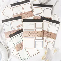 30pcs/lot Memo Pads Material Paper Vintage Border Memoirs Junk Journal Scrapbooking Cards Retro Background Decoration Paper 1