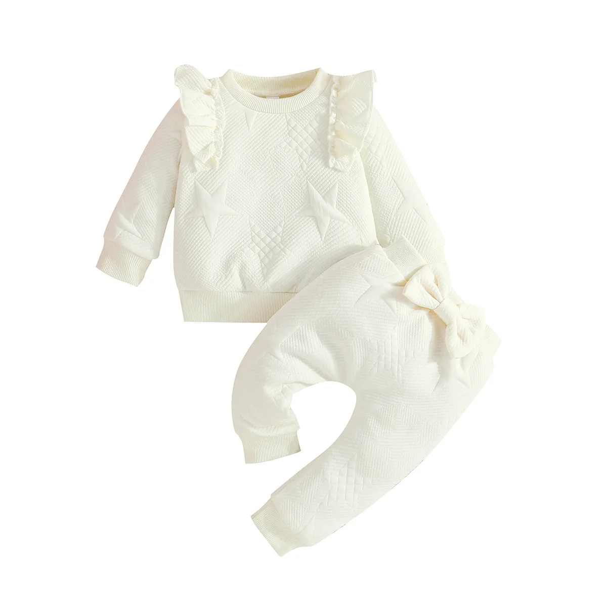 

2023 Fashion Fall Solid Color Set Baby Girls Clothes Tethered Children'S Coat Kids Casual Two-Piece Suit 35