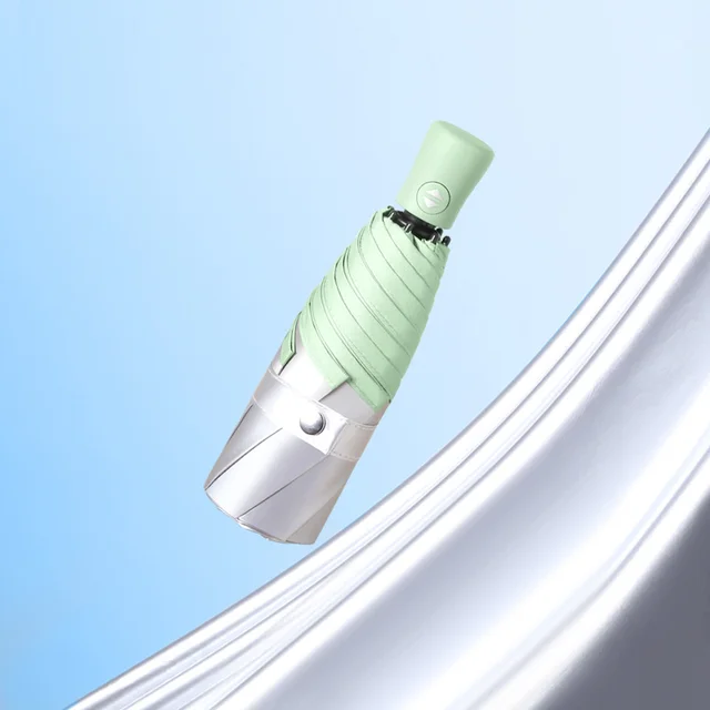 Xiaomi Teljes-Automatikus Zseb Esernyő Titán Ezüst Bevonat 5 Összecsukható 7 Bordák Anti Ultraibolya Kompakt Mini Ombello Pieghevole - Image 5
