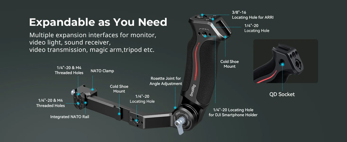 Sling Handle Kit with Weight-Reducing Shoulder Strap Kit for DJI RS 3/ RS 3 Pro