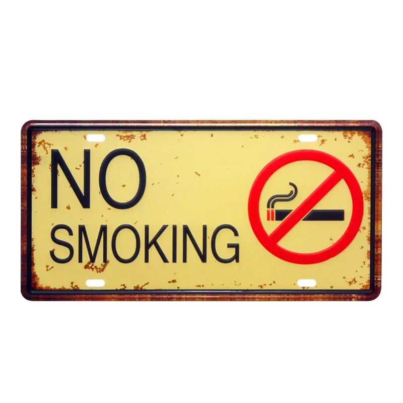 

Metal Painting "No Smoking" Wall Art Decor Poster Iron Plate Vintage House Bar Coffee Retro Tin Signs