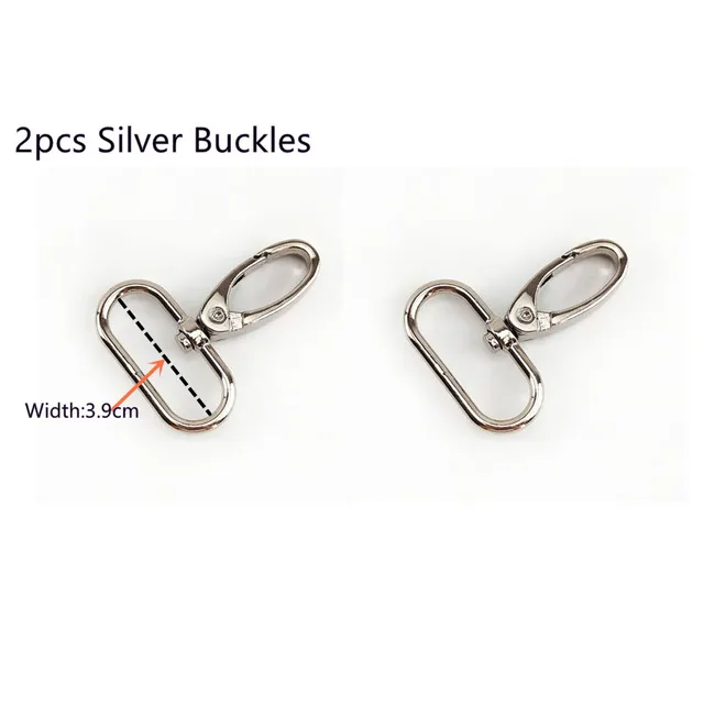 DIY Rainbow Adjustable Bag Strap for Handbag Cross Body Nylon Wide Shoulder Strap Belt Replacement Handles Accessories Silver buckles