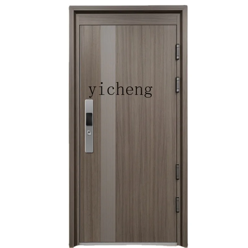 

Zf Anti-Theft Door Household Grade a Zinc Alloy Door Smart Lock Safe Wood Grain