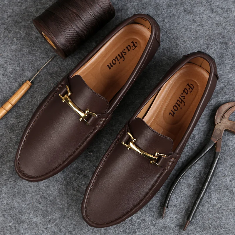 

Italian Handmade Shoes Genuine Leather High Quality Loafers Slip-ons Men Casual Shoes High Quality Moccasin Men Business Shoes