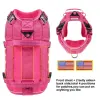 Military Dog Harness Reflective Tactical Dog Training Harnesses Durable Nylon Vest No Pull for Medium Large Dogs French Bulldog 4