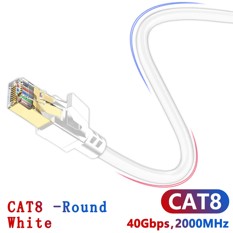 Cat 8 Cable-White