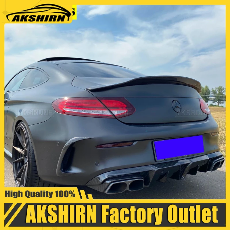 

C Class 2DOORS PSM Style Carbon Fiber Rear Roof Spoiler For Mercedes Benz W205 Coupe 2015+ C63 AMG C200 C250 C350