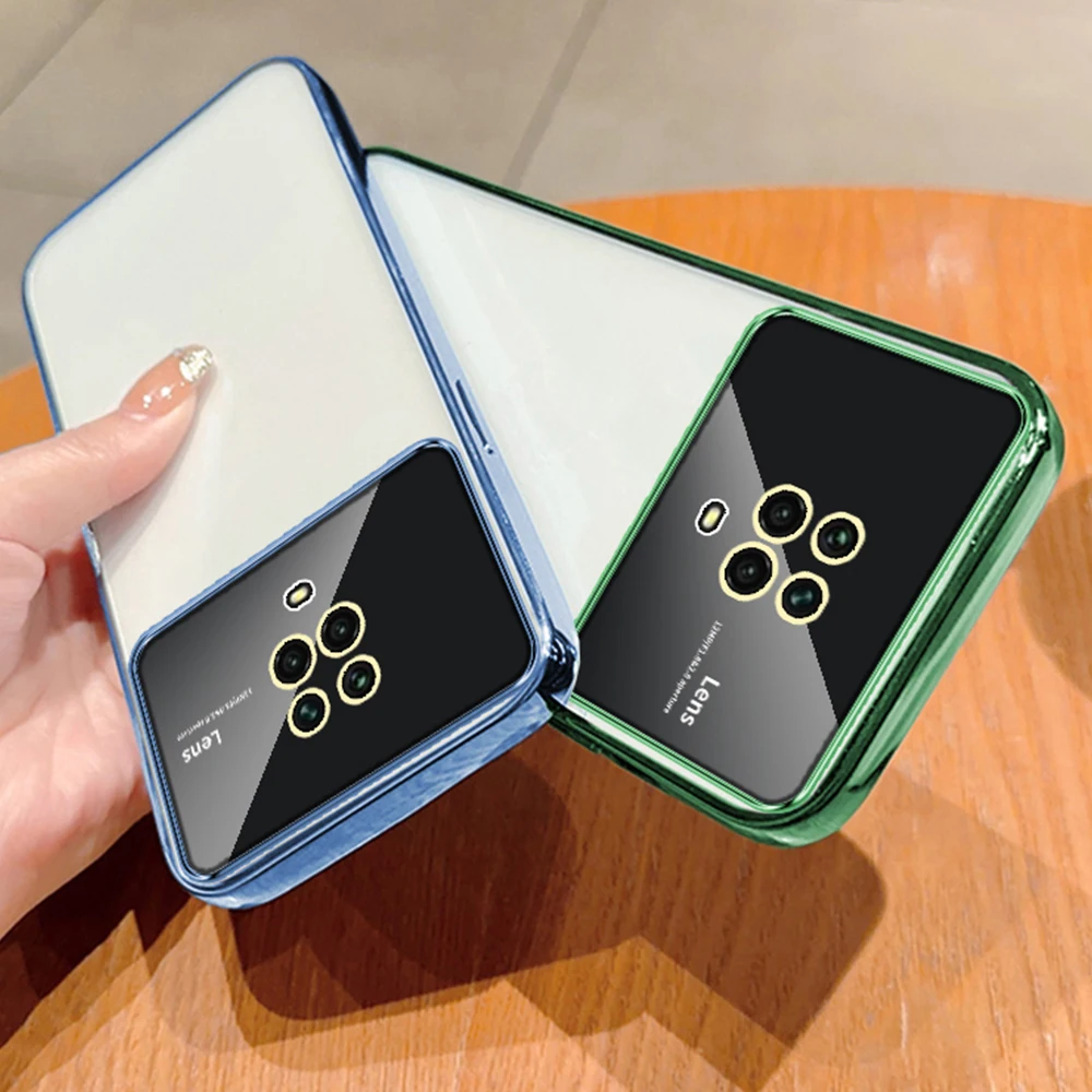 Per Xiaomi Redmi Note 9 Pro Max 9S Custodia Clear 6D Plating Luxury Large Window Lens Film Soft Cute Phone Cover Redminote9Spromax