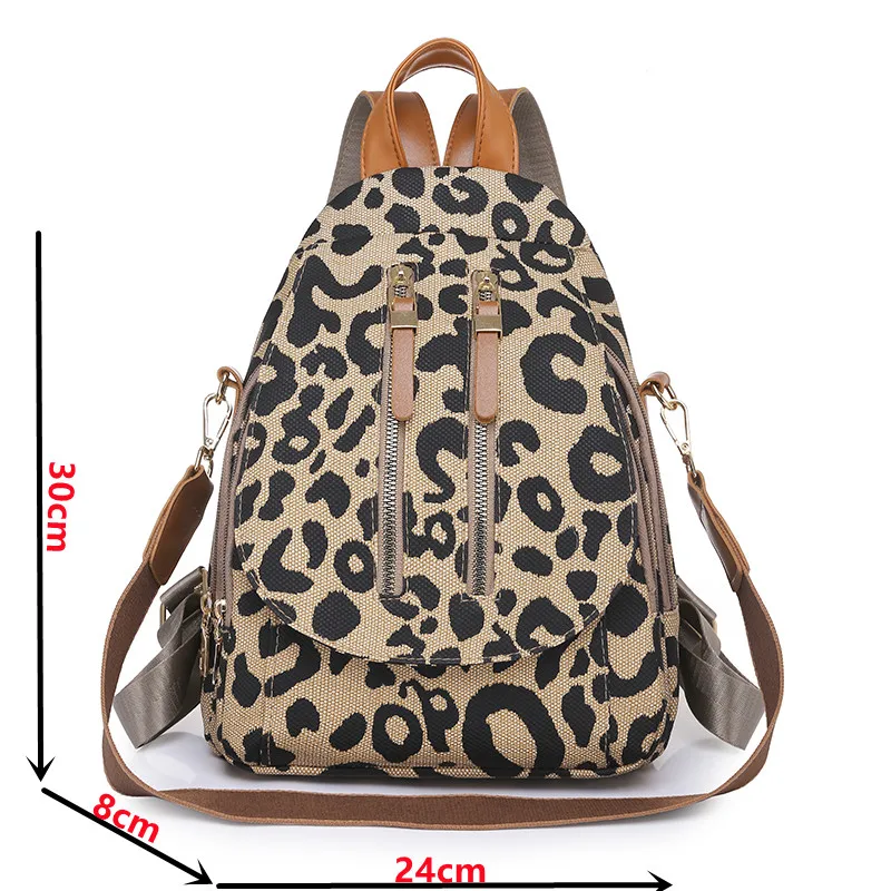 most stylish backpacks Fashion Leopard Print Womens Backpack Multifunction Shoulder Bags 2022 New High Quality Soft Pu Leather Travel Women Handbags elegant backpack