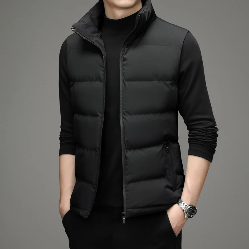 2023MensVestJacketAutumnWinterWarmSleevelessJacketCasual