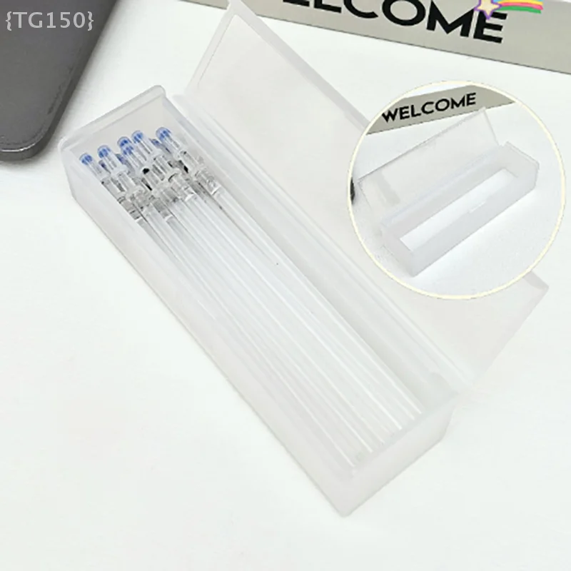 대용량 PP 필통 투명 플라스틱 학용품 보관함