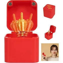 Humorous Desk Decoration - Middle Finger Surprise Box Gift (Red)