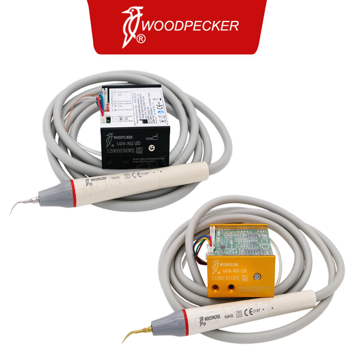 

Woodpecker Dental Ultrasonic Piezo Scaler Build-in N2N3 Scaling Tips Dental Unit For Teeth Cleaning Whitening and Root Canal
