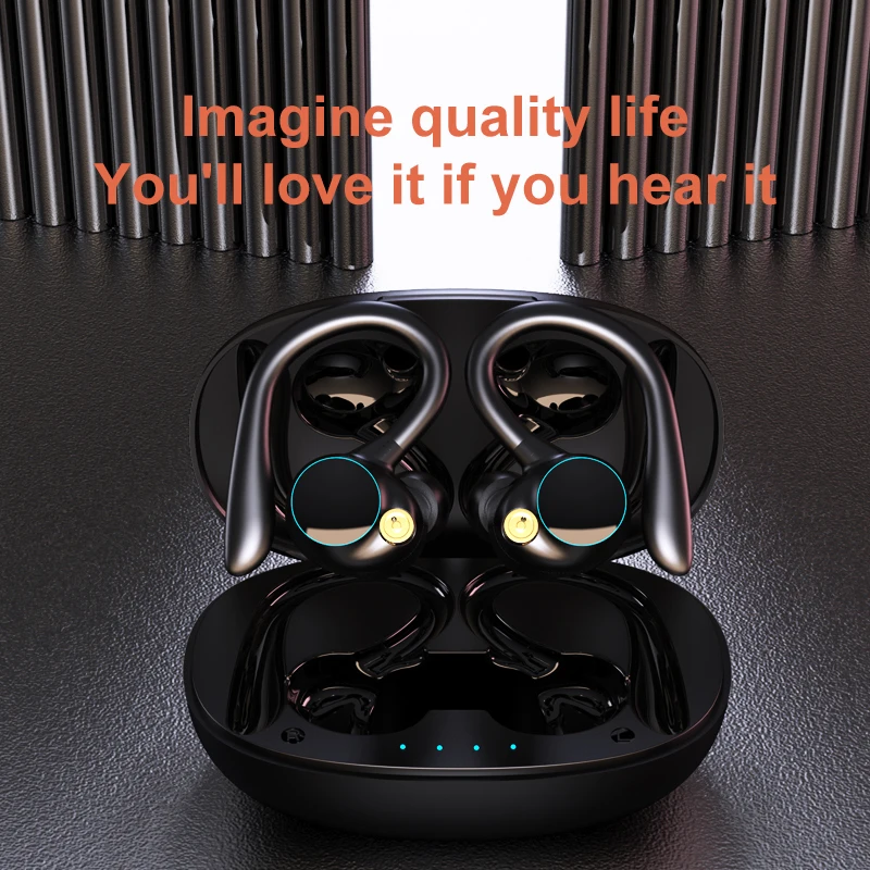 

580 TWS Sports Business Hanging EarPhone Noise Reduction Sound Quality Effect Fashion High-end Music Headphones IPX7 Waterproof