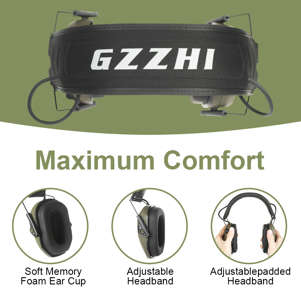 Original Military Tactical Electronic Shooting Earmuffs Outdoor Hunting Sound Pickup Noise Reduction Protection Hearing Headset electronic earmuffs tactical headset noise cancelling headphones