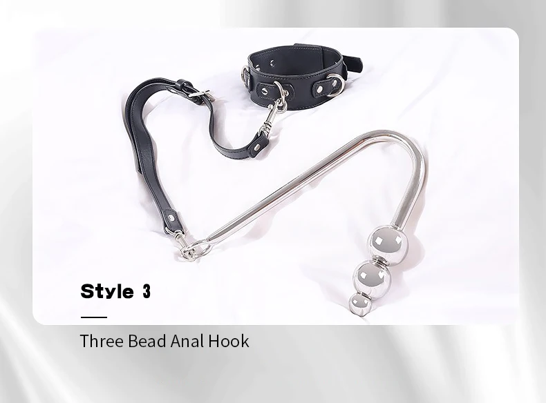 BDSM Alternative Sexual Couples Kit Metal Anal Hook Harness Necklace Bondage Handcuffs Sex Toys for Women Sadomasochism Accessor