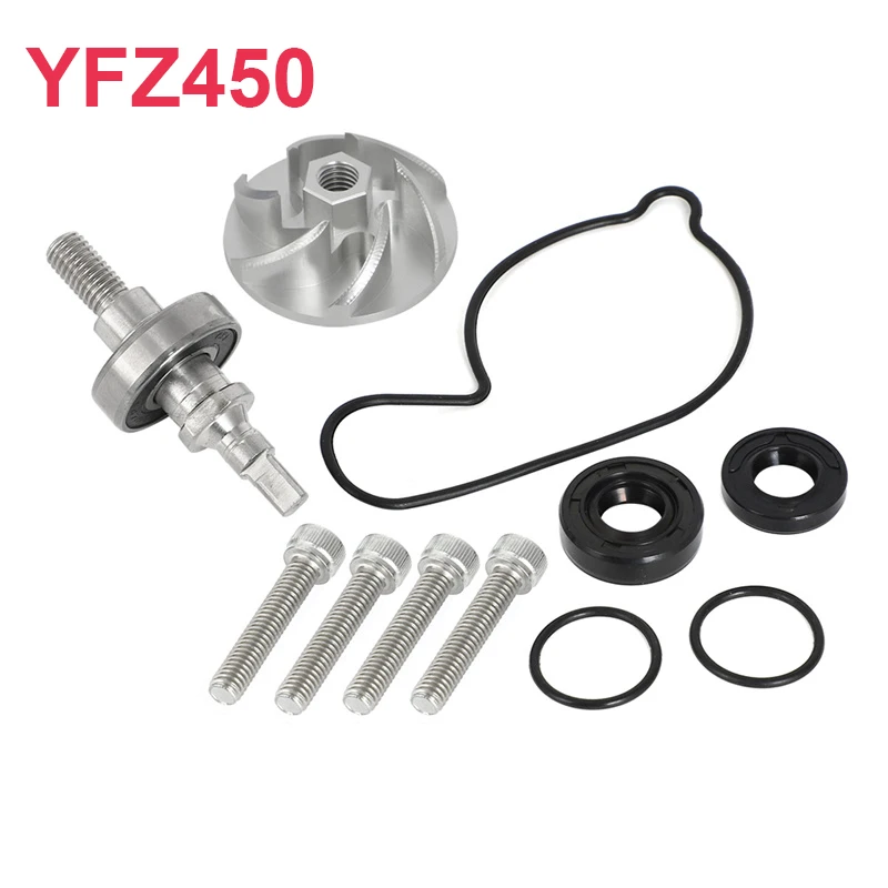 

ATV Engine Water Pump Impeller Billet Gear Shaft Complete Redo Kit Replace For Yamaha YFZ450 YFZ 450 YFZ450W YFZ450V YFZ450SP2