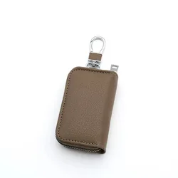 Luxurious PU Leather Key Holder and Unisex Waist Bag with Secure Zipper Pouch (Burgundy)