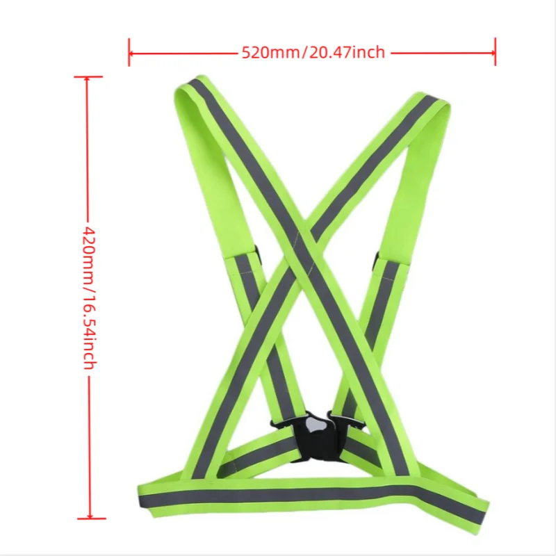 New Comfortable Breathable Widening Bicycle Reflective Adjustable Elastic Band Night Running Reflective Tank Top