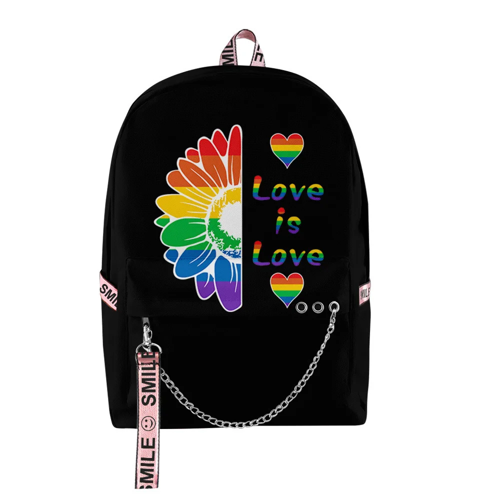 

Popular Youthful School Bags Unisex Rainbow LGBT Gay Travel Bags 3D Print Oxford Waterproof Notebook Shoulder Backpacks