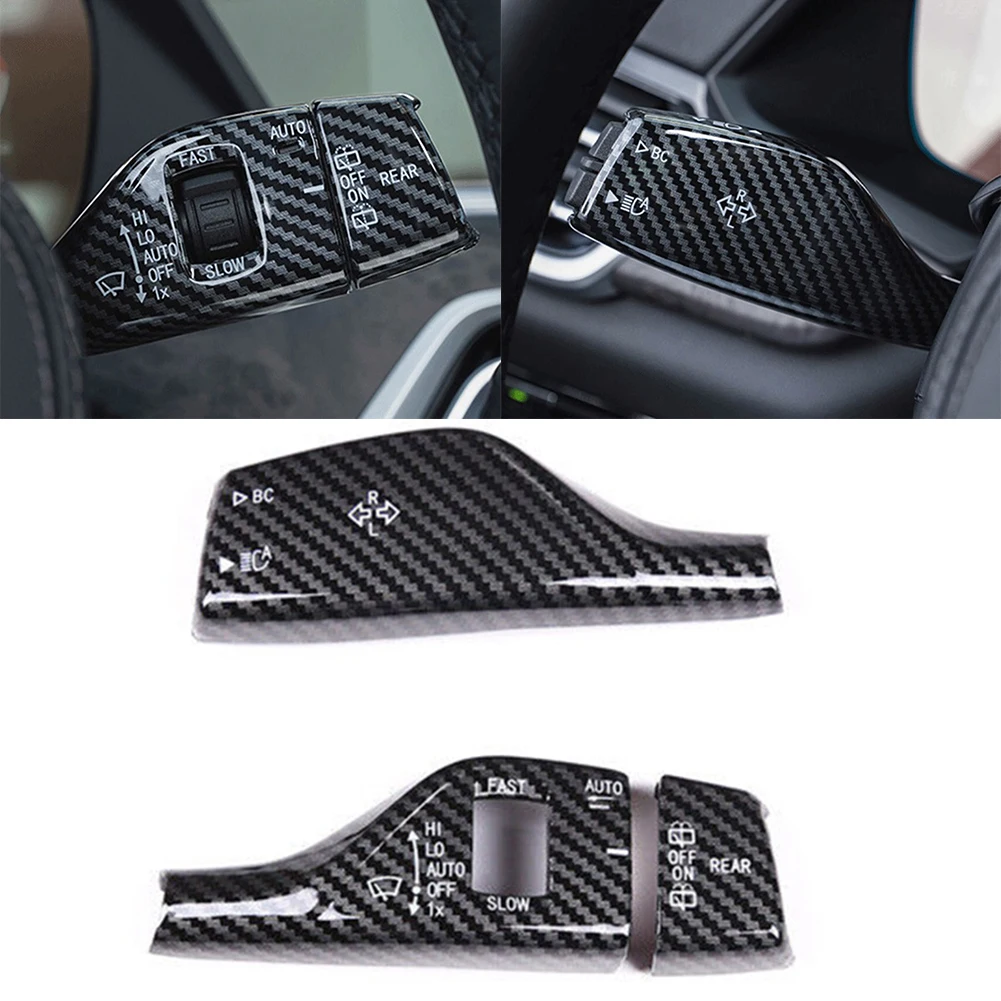 

Car Interior Sticker Carbon Fiber Turn Signal Wiper Lever Cover Trim Parts For BMW X1 X2 X3 X4 X5 X6 X7 SUV