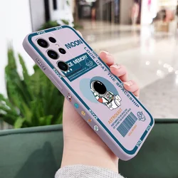 Cosmic Explorer Phone Case with Astronaut Design for Galaxy S23 (Light Purple 2)