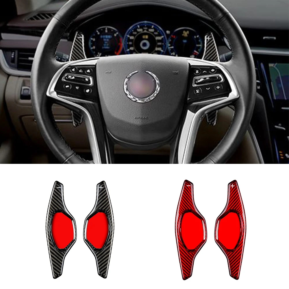 

2Pcs Carbon Fiber Car Steering Wheel Shift Paddle For Cadillac XTS 2013 2014 2015 2016 2017 2018 2019 Paddle Shifter Extension