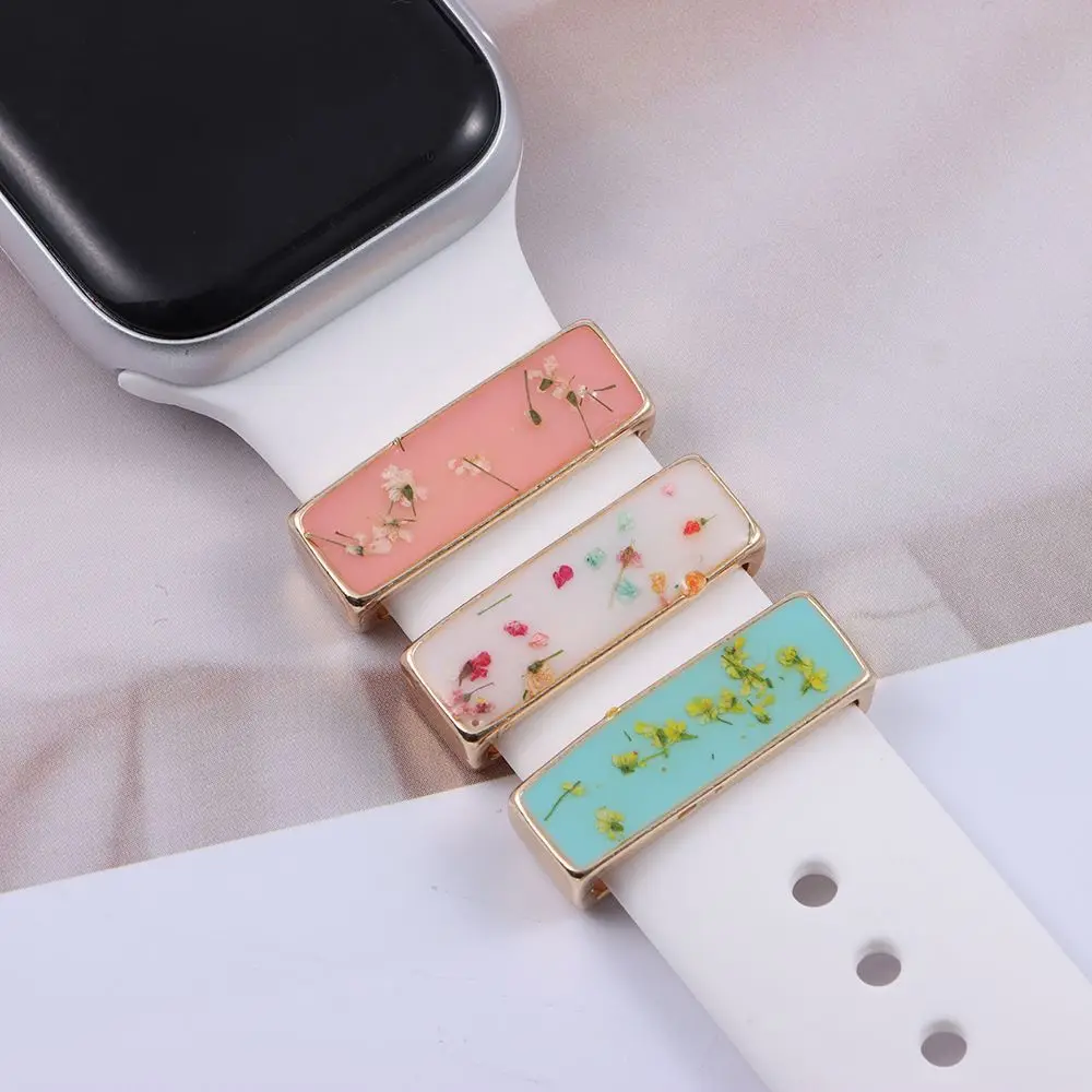 Эмалированное кольцо в форме цветка для Apple Watch металлические подвески