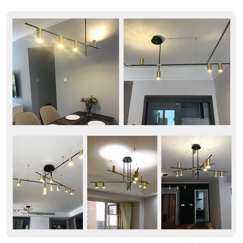 Kitchen Hanging Ceiling Lamps Simple Modern Style Long Chandelier LED Living Room Pendant Light Fixture Dining  Bar Counter Lamp - 4