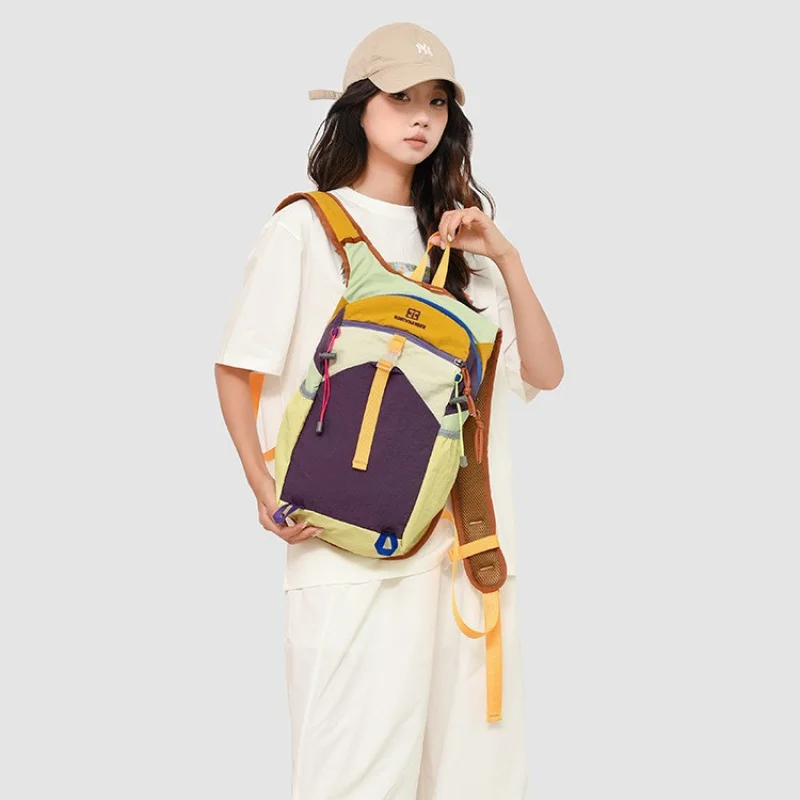 Design Sense Travel Backpack Big Capacity Women's Double Shoulder Pack Multifunctional Outdoor Hiking Fitness Cycling Backpack