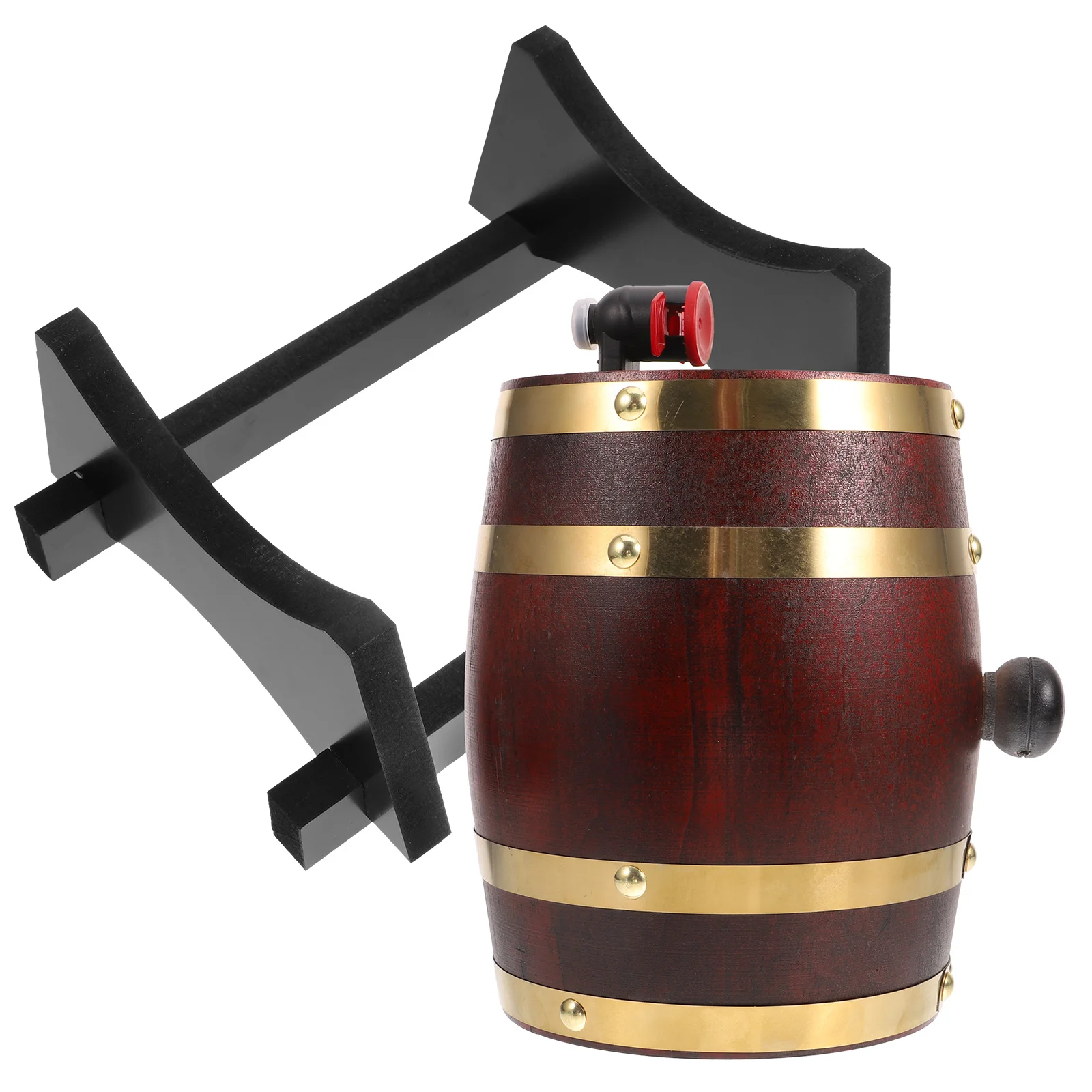 

Dispenser Barrel Beer Aging For Container Red Old Barrels Wood Holder Wooden