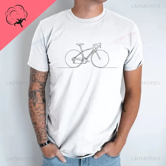 es Cycg Man Graphic Shirts Bicycle Bike Parts for Rider Funny Father's Day Lover Men Themed Birthday Cotton T Shirt_voghion.com