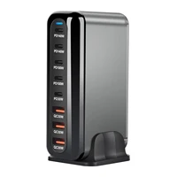 600W USB-C Charger, 100W USB-C Power Brick, Suitable for Charging Multiple Phones GaN III 8-Port Fast Charging Hub; PD 3.1 140W Laptop Charger Adapter Compatible with MacBook Pro/Air, Dell, Steam Deck, iPhone 16/15/11, and Galaxy S 2