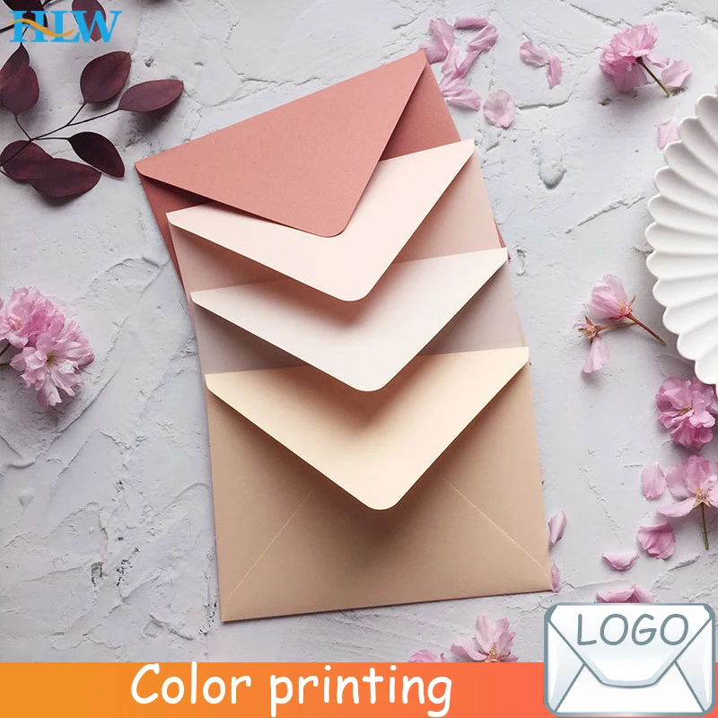 5pcs Pink Series Envelope Luxury Specialty Paper Envelope for Wedding Party Invitation Greeting Cards Gift Envelopes Customized pink invitation envelope 17 5cm 8 5cm korean creative lace romantic love size floral paper stationery advertising planning