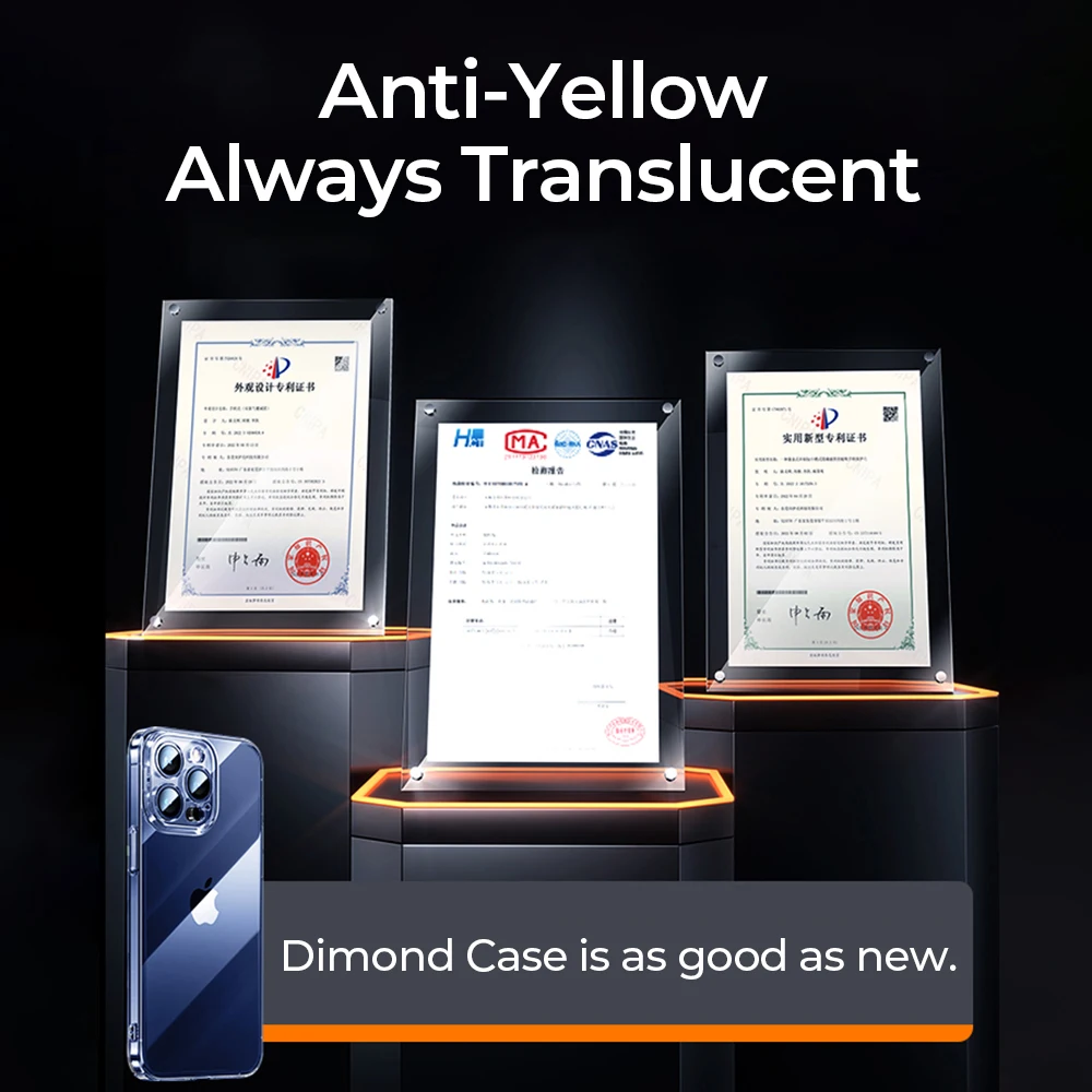 Joyroom-estojo Transparente de Cristal para Iphone Capa Anti-amarelo Lente Completa pc e Tpu Apto para Iphone 15 14 Pro Max 13 Pro Max - Image 5
