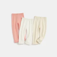 Autumn Winter Babys Girls Tights Cotton Solid Fleece Warm Toddler Girls Leggings Elastic Waist Infant Girls Outwear Bottom Pants 4