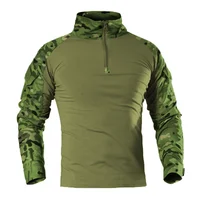 Outdoor Tactical Hiking T-Shirts Men Combat Military Army CP Camouflage Long Sleeve Hunting Climbing Shirt Cotton Sport Clothes 4