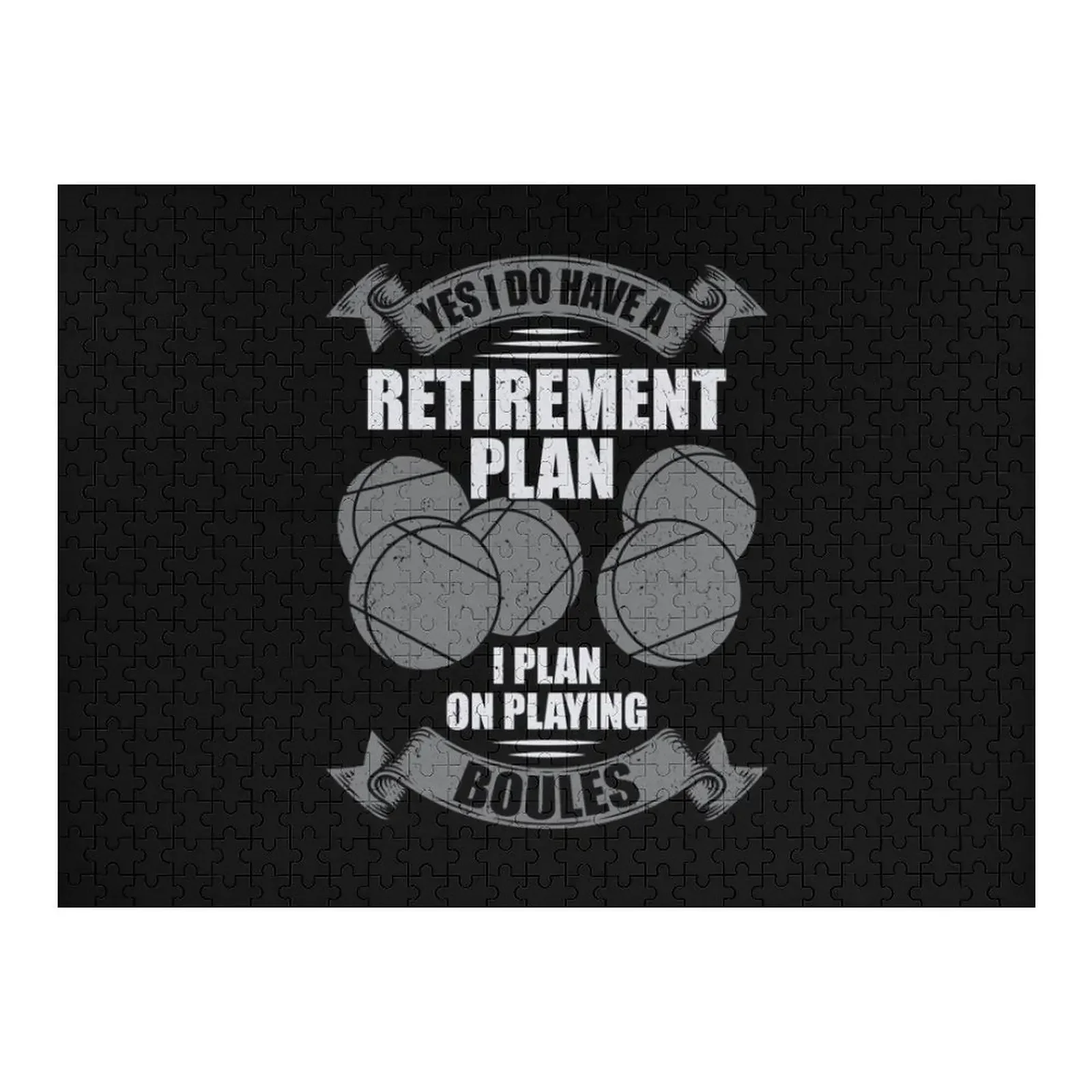 Retirement Plan Boules Bocce Player Gift Jigsaw Puzzle Adult Wooden Custom Wood Puzzle