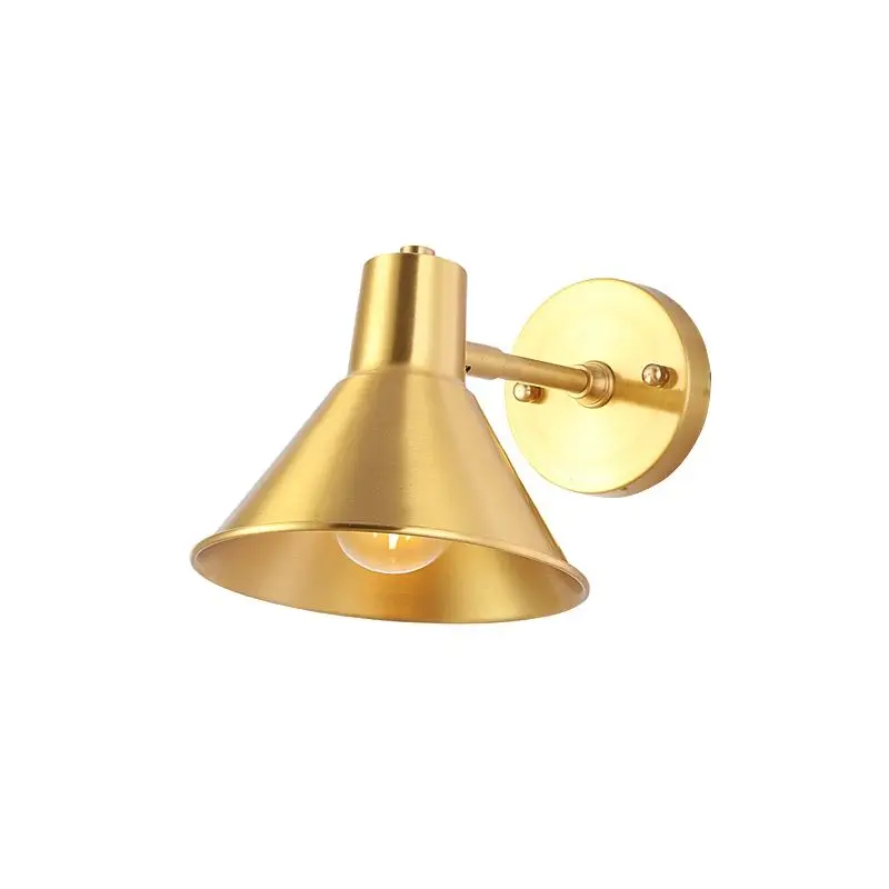 

100% pure copper cone wall light brass sconce lighting fixture LED brass wall lamp 17cm size copper horn shade lighting