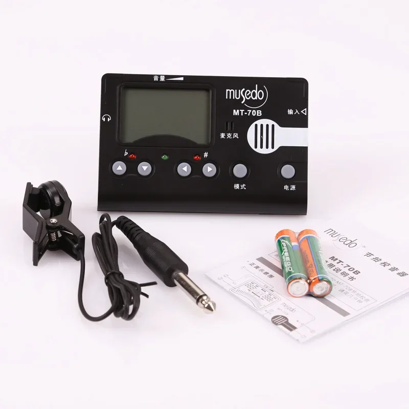

MT-70B Music Tuner With Clip-on pickup & built-in microphone Electronic 3 in 1 LCD Tuner Metronome Tone Generator for Guzheng
