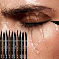 10pcs Waterproof Black Eyeliner Pens-Smooth Fast-Drying Long-Lasting Makeup with Sweatproof Formula Perfect for Bold