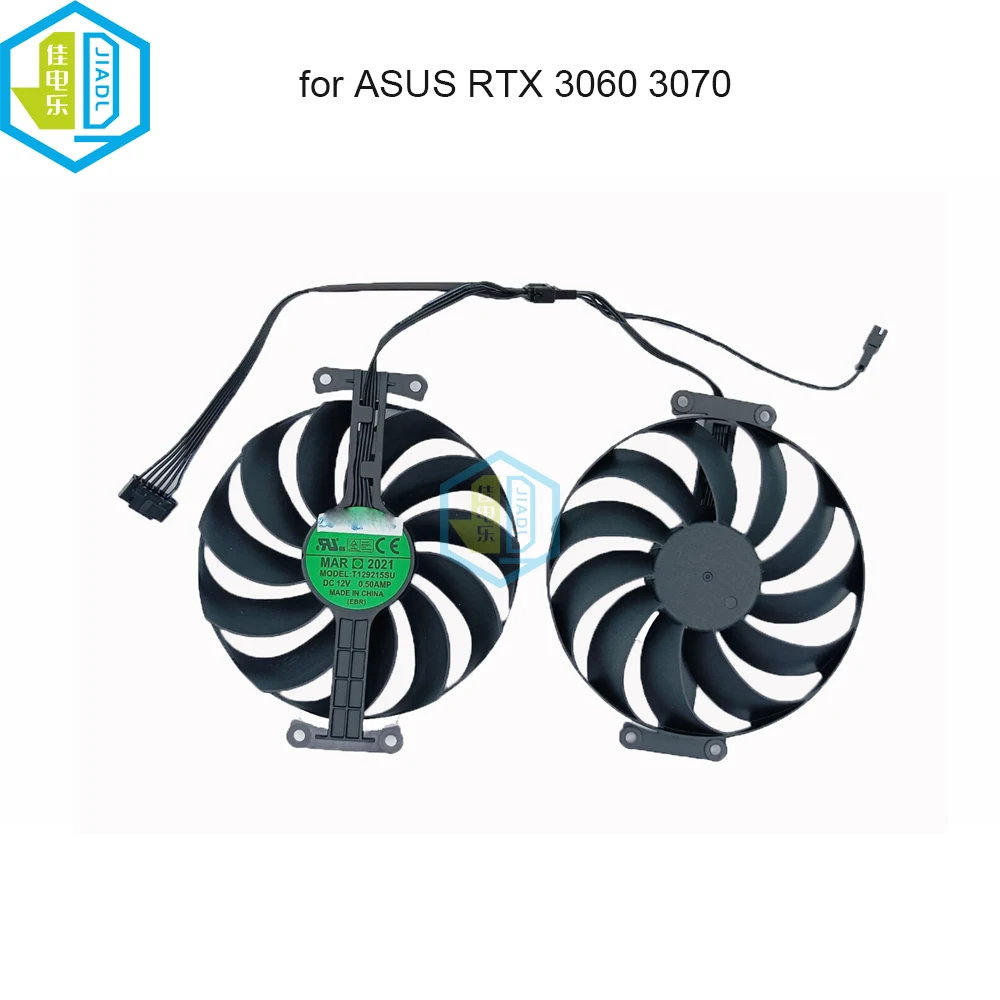 Schede Grafiche Gpu Ventole Di Raffreddamento Rtx3070 3060Ti Per Asus Dual Geforce Rtx 3060 Ti 3070 V2 T129215Su 12V 0.5A Radiatore A 6Pin
