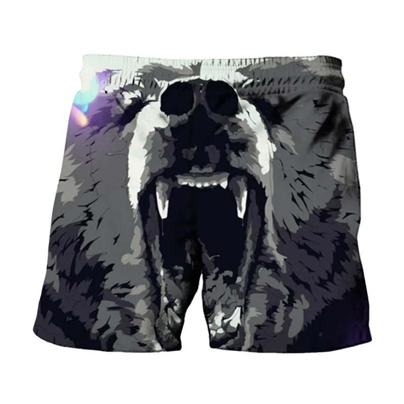 

3D Print Polar Bear Animal Beach Shorts Men Fashion Surfing Board Shorts Kids Swimming Swin Trunks Summer Cool Short Pants