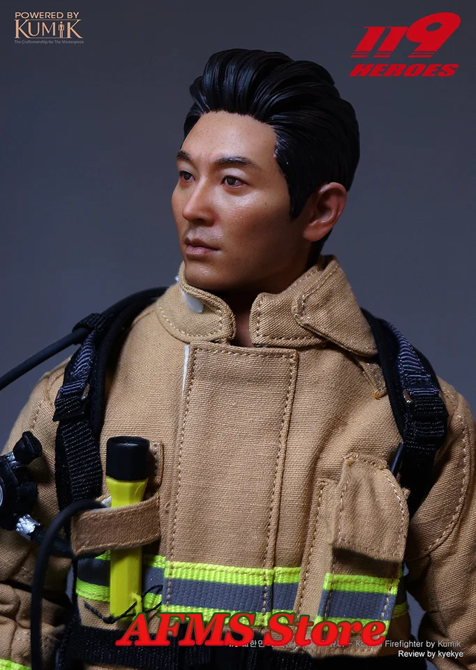 In Stock 1/6 Scale Korea Firefighter 119 Heroes Men Action Figure