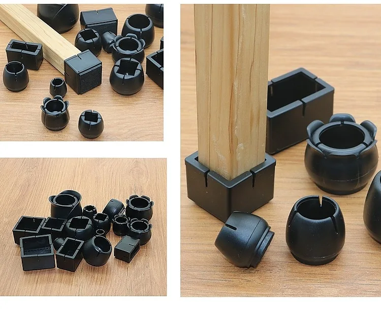 12-Pack Silicone Non-Slip Chair Leg Floor Protectors