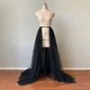 Chic Tulle Overskirts For Prom Party Bridal Detachable Skirts   For Wedding Multi Layered Sweep Train Maxi Reception Overlay 3